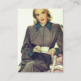 Tarjeta De Visita Café de la moda de mediados del siglo XX Personali