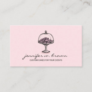 Tarjeta De Visita Café de Macaroon Francés de Panadería Rústica