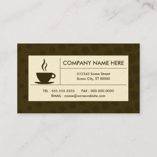 Tarjeta De Visita café de medio tono