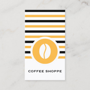 Tarjeta De Visita Café de Moda a rayas