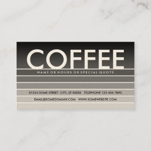 Tarjeta De Visita CAFÉ de muestra gris