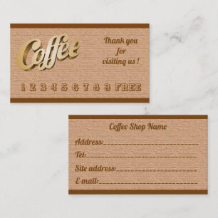 Tarjeta De Visita Café de oro gratis y moderno de lujo