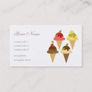 Tarjeta De Visita Café del helado