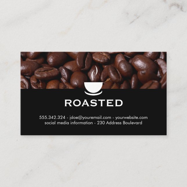 Tarjeta De Visita Café frijol (Anverso)