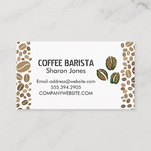 Tarjeta De Visita Café frijol (Anverso)