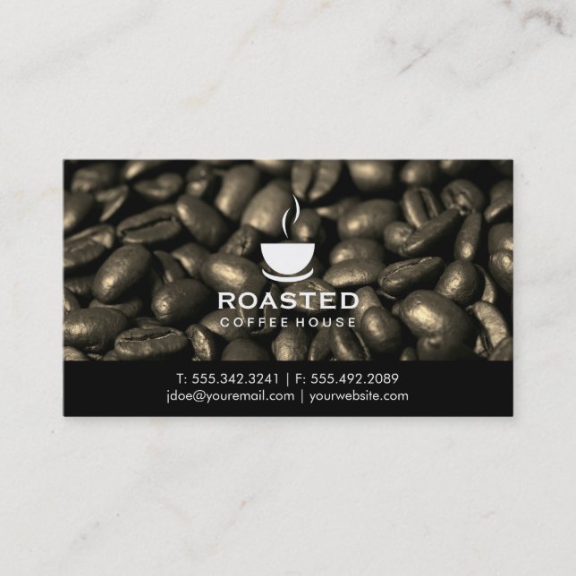 Tarjeta De Visita Café frijol (Anverso)