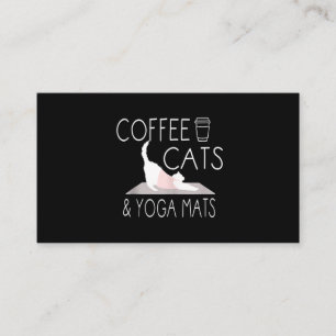 Tarjeta De Visita Café, gatos y juegos de yoga - Divertidos regalos