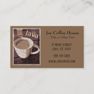 Tarjeta De Visita Café Java