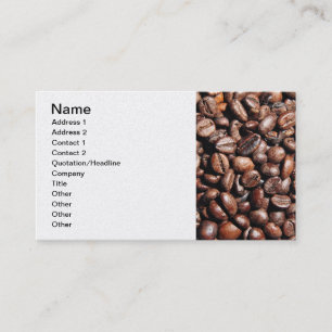TARJETA DE VISITA CAFÉ MARRÓN CON FONDOS DE FOTOGRAFÍA ALIMENTOS