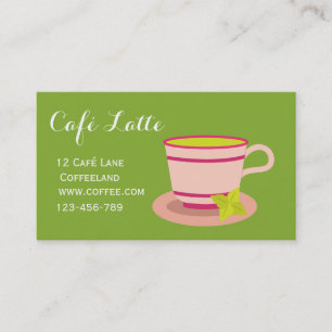 Tarjeta De Visita Cafe moderno tienda de té té té té con café t