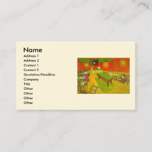 Tarjeta De Visita Café Nocturno por Vincent van Gogh