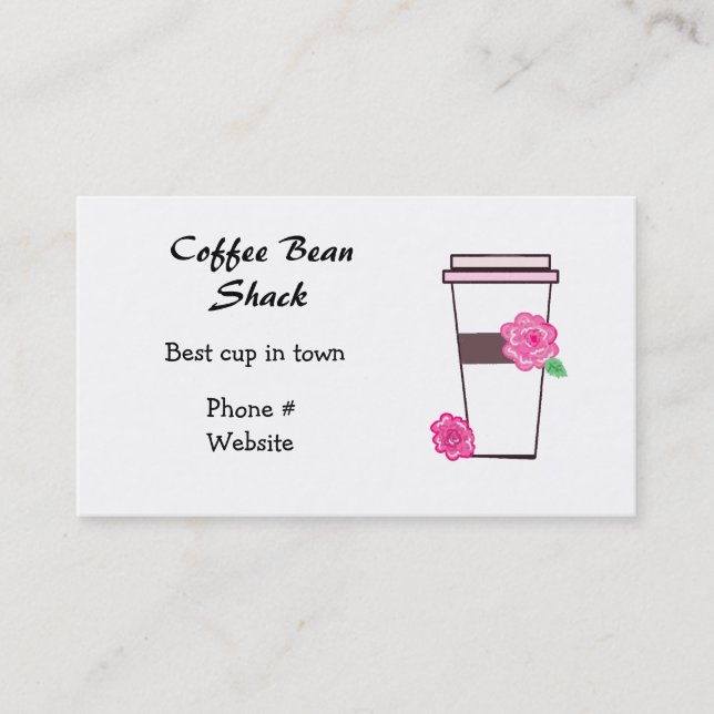 Tarjeta De Visita Café Para Llevar (Anverso)