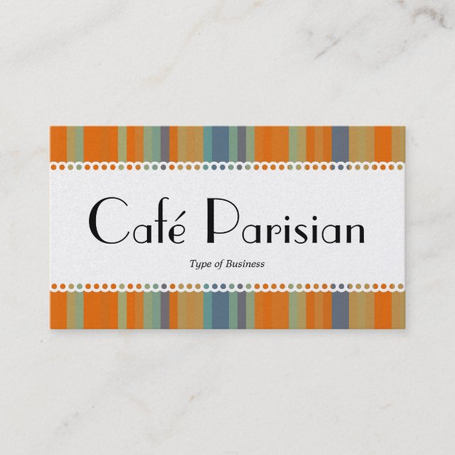 Tarjeta De Visita Café Parisian (Scalloped) - 03 Gold Card (Anverso)