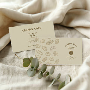 Tarjeta De Visita Café pastelero dulce y sencillo