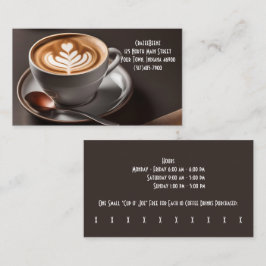 Tarjeta De Visita Café personalizado y café de arte de latte
