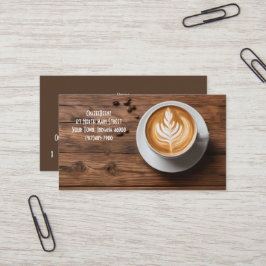 Tarjeta De Visita Café personalizado y café de arte de latte
