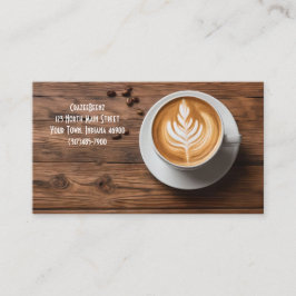 Tarjeta De Visita Café personalizado y café de arte de latte