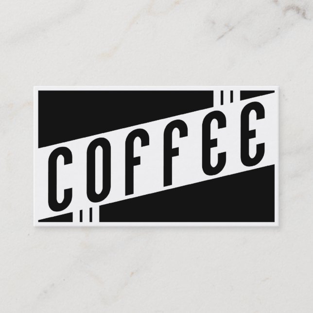 Tarjeta De Visita café retro (Anverso)