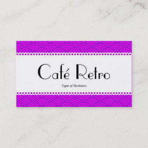 Tarjeta De Visita Café Retro (Escalopado) - Patrón de Escala de Pesc