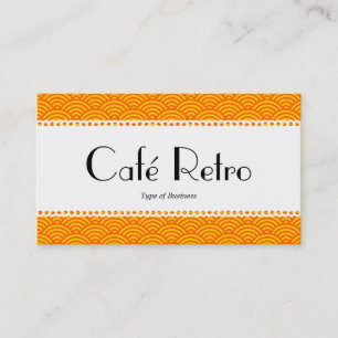 Tarjeta De Visita Café Retro (Escalopado) - Patrón de Escala de Pesc