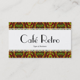 Tarjeta De Visita Café Retro (Scalloped)