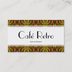 Tarjeta De Visita Café Retro (Scalloped)