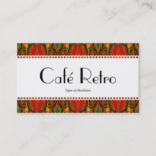 Tarjeta De Visita Café Retro (Scalloped)