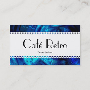 Tarjeta De Visita Café Retro (Scalloped) - Baño romano