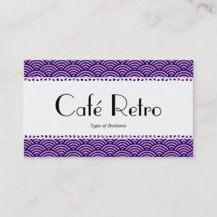 Tarjeta De Visita Café Retro (Scalloped) - Patrón de escalada de pec