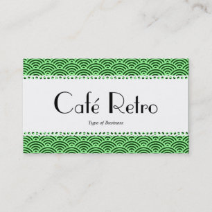 Tarjeta De Visita Café Retro (Scalloped) - Patrón de escalada de pec