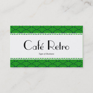 Tarjeta De Visita Café Retro (Scalloped) - Patrón de escalada de pec