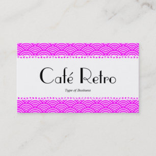 Tarjeta De Visita Café Retro (Scalloped) - Patrón de escalada de pec