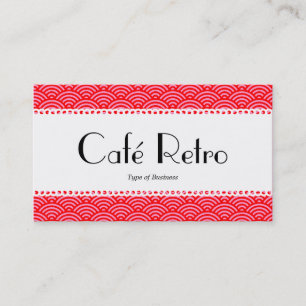 Tarjeta De Visita Café Retro (Scalloped) - Patrón de escalada de pec