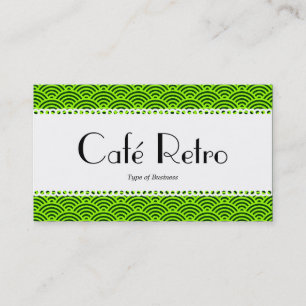 Tarjeta De Visita Café Retro (Scalloped) - Patrón de escalada de pec