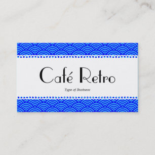 Tarjeta De Visita Café Retro (Scalloped) - Patrón de escalada de pec