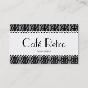 Tarjeta De Visita Café Retro (Scalloped) - Patrón de escalada de pec