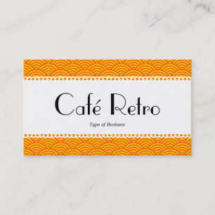 Tarjeta De Visita Café Retro (Scalloped) - Patrón de escalada de pec