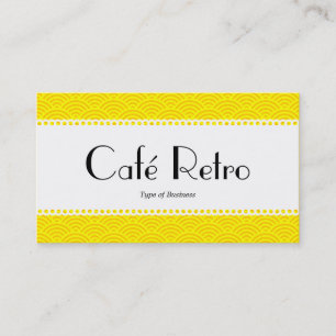 Tarjeta De Visita Café Retro (Scalloped) - Patrón de escalada de pec