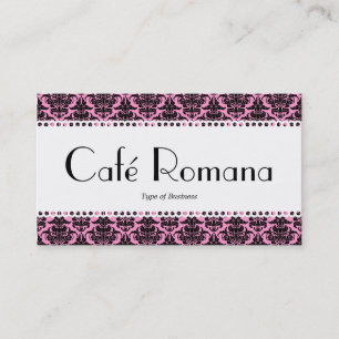 Tarjeta De Visita Café Romana (Vieira) Damasco Negro