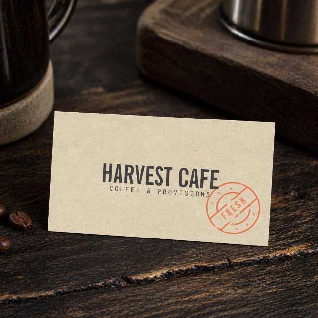 Tarjeta De Visita Café Rustic Kraft (Subido por el creador)