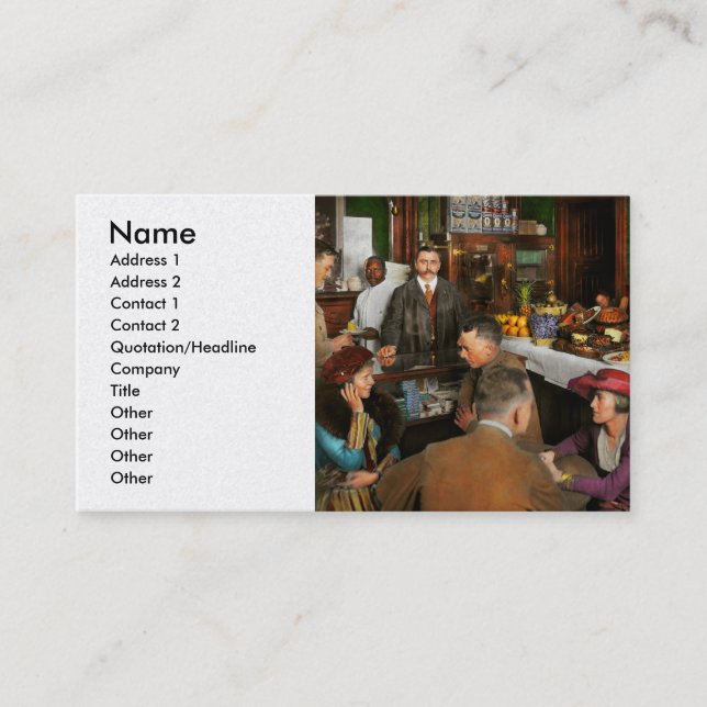 Tarjeta De Visita Cafe - Tentaciones 1915 (Anverso)