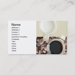 Tarjeta De Visita Café y crema
