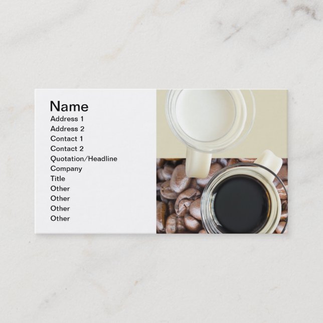 Tarjeta De Visita Café y crema (Anverso)