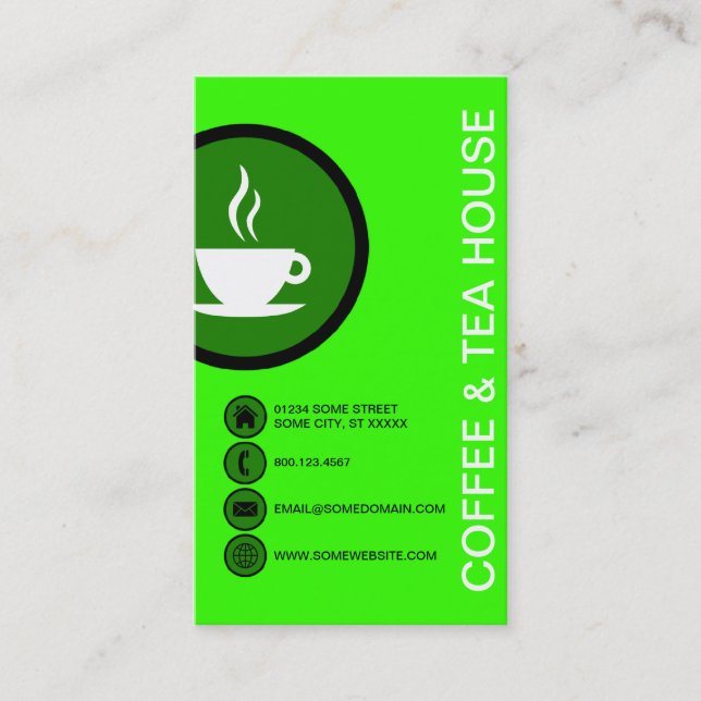 TARJETA DE VISITA CAFÉ Y TELÉFONO (Anverso)