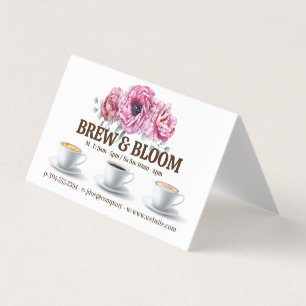 Tarjeta De Visita Cafés y flores