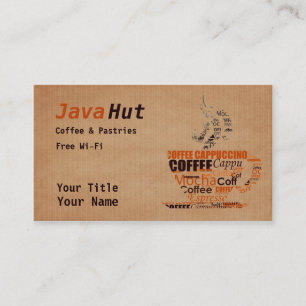 Tarjeta De Visita Cafetería