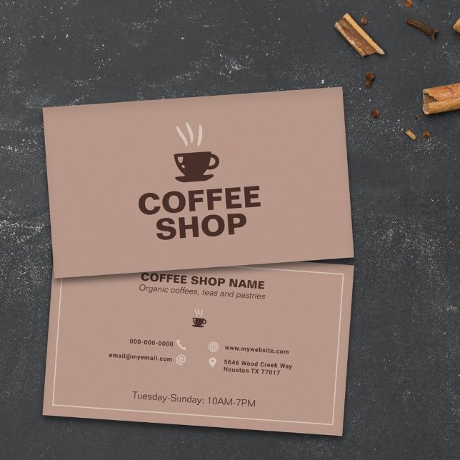Tarjeta De Visita Cafetería (Coffee Shop Business Card)