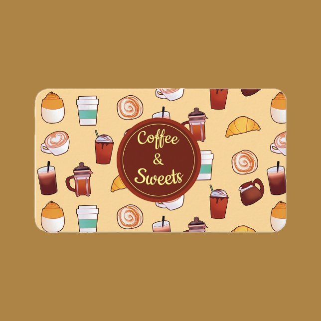 Tarjeta De Visita Cafetería Clásica Y Pasteles (Subido por el creador)