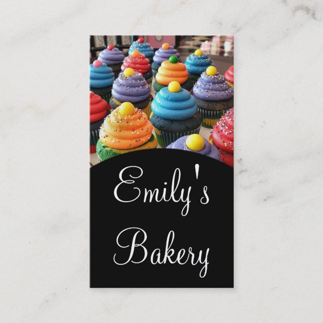 Tarjeta De Visita Cafetería Cupcakes Panadería (Anverso)