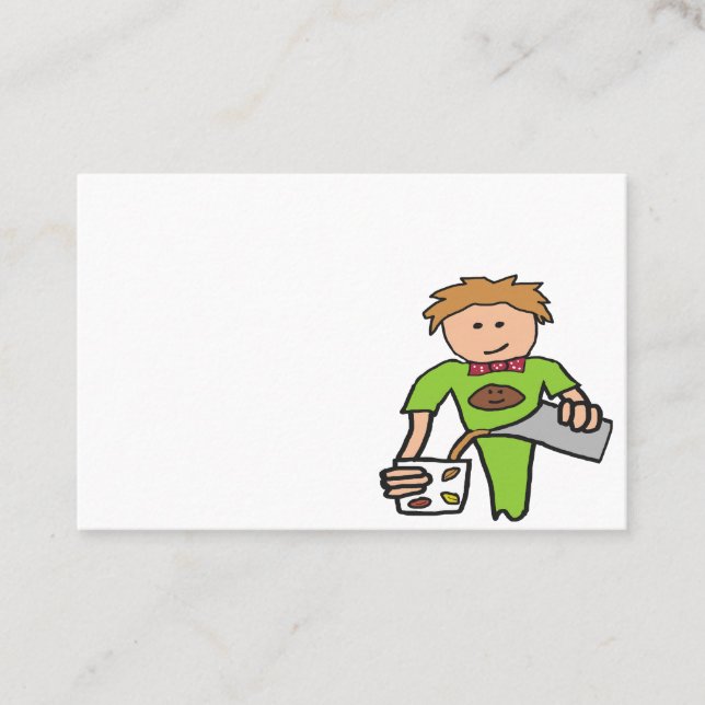 Tarjeta De Visita Cafetería de Barista (Anverso)